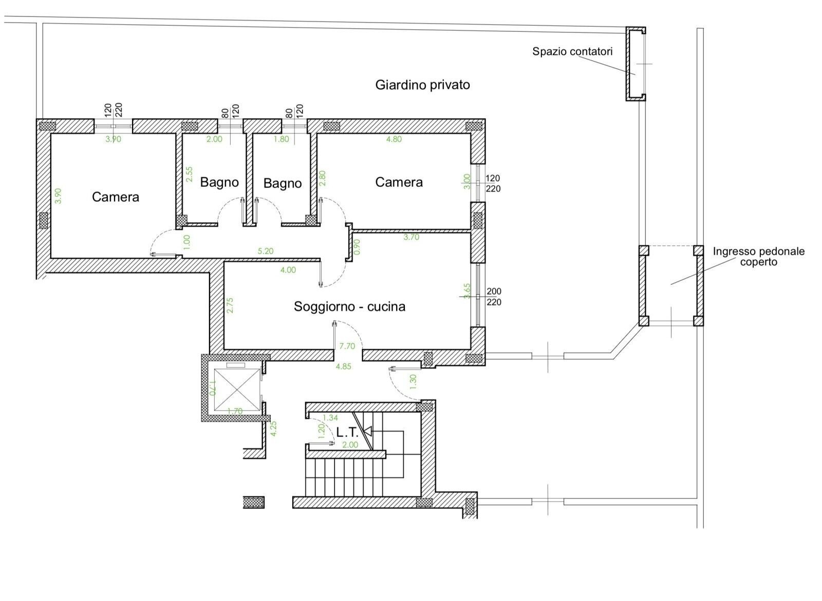 Trilocale via San Pietro, 12, Garlasco - planimetria 1