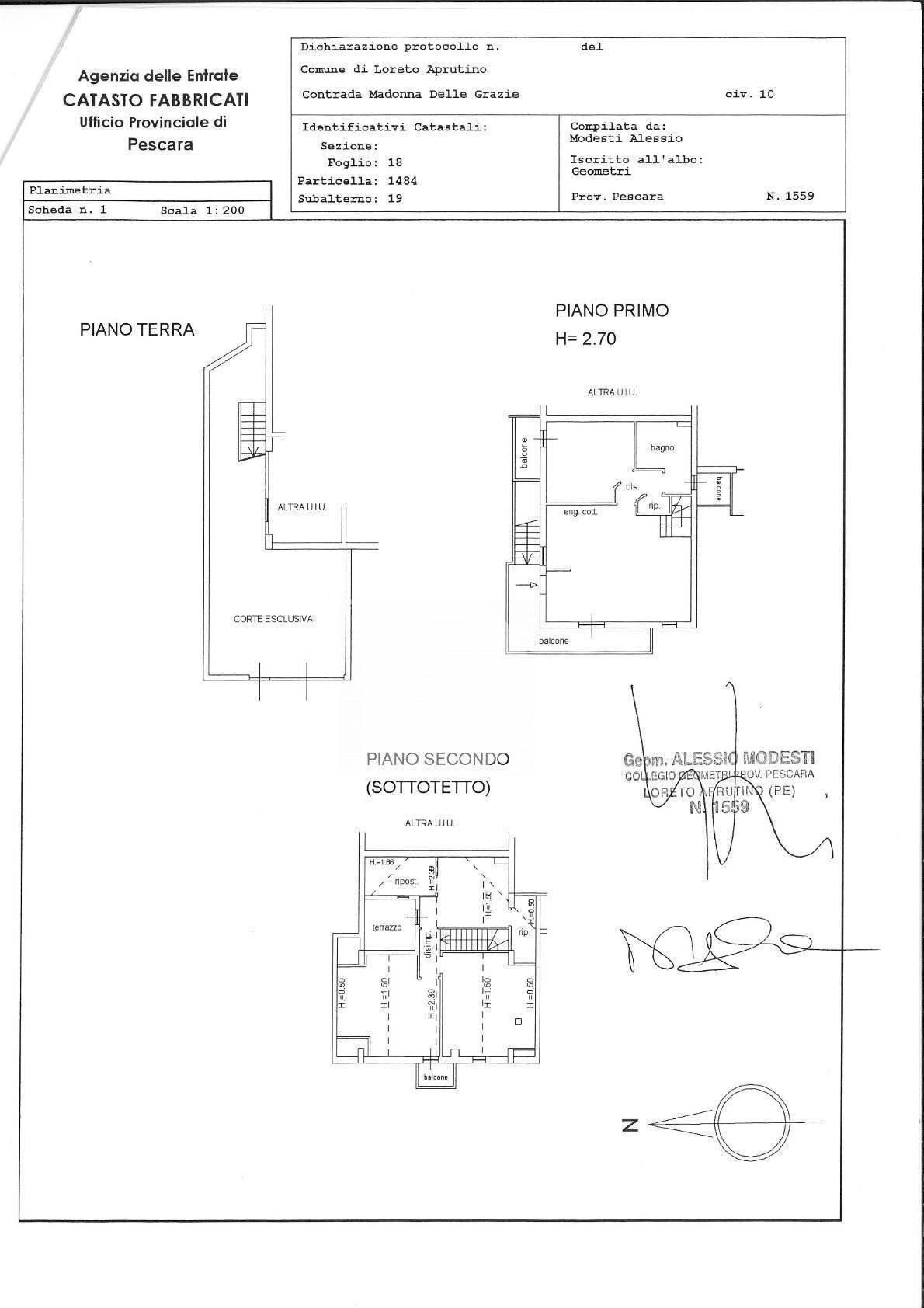 Foto 77 - Casa semi indipendente Via Europa, Loreto Aprutino - planimetria 1