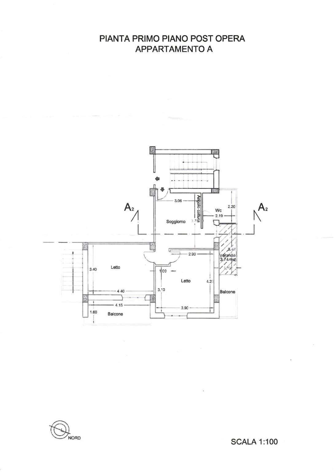 Bilocale via Vincenzo Catalani, 25, Catanzaro - planimetria 1