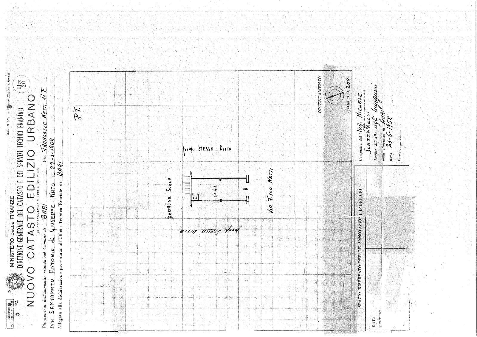 One-room apartment via Francesco Netti, 11, Bari - floor plans 1