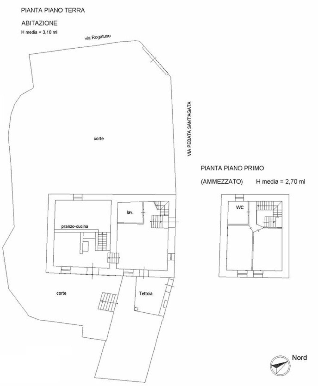 Rustic via Pedata Sant'Agata, Mascali - floor plans 1