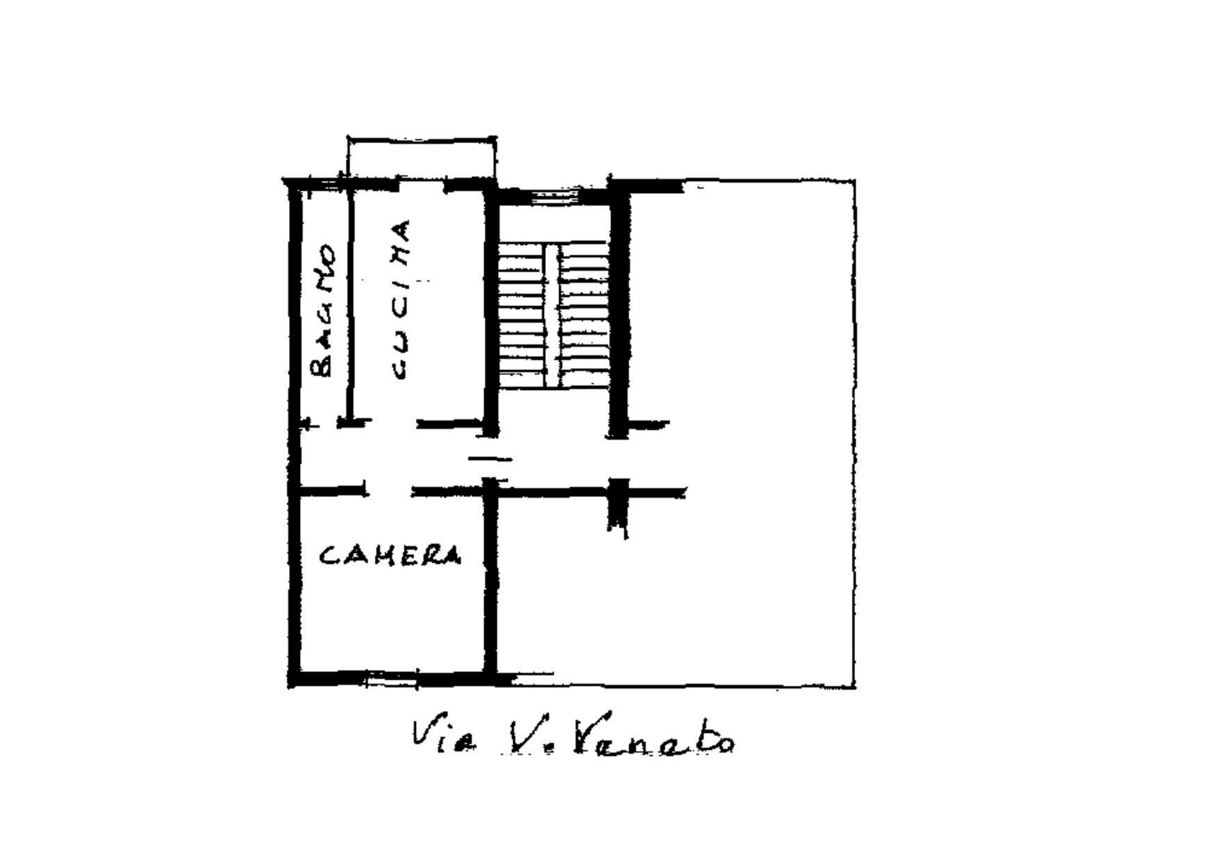 Bilocale via Vittorio Veneto, Bologna (zona Saffi) - planimetria 1