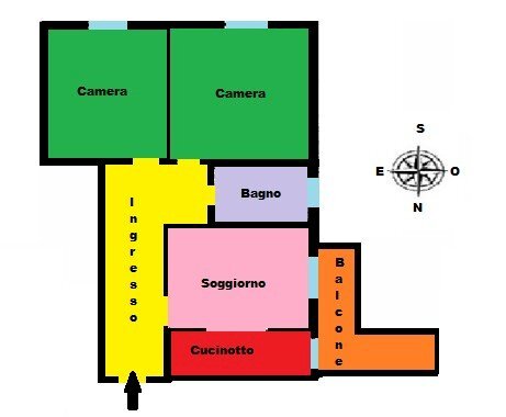 Trilocale San Lazzaro di Savena - planimetria 1