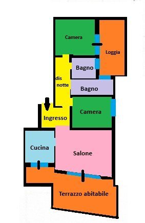 Quadrilocale San Lazzaro di Savena - planimetria 1