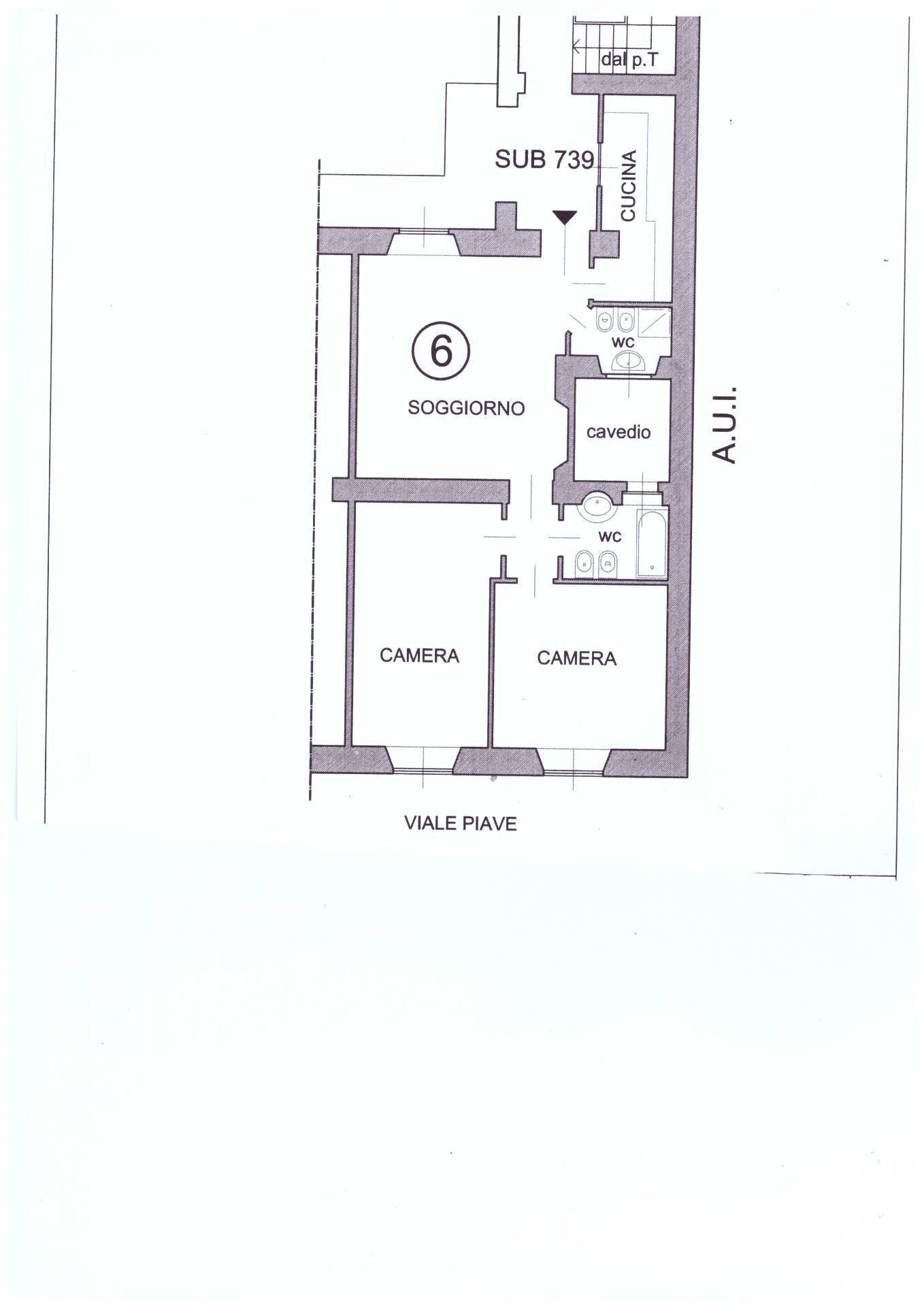 Foto 8 - Appartamento Viale Piave, Milano - planimetria 1