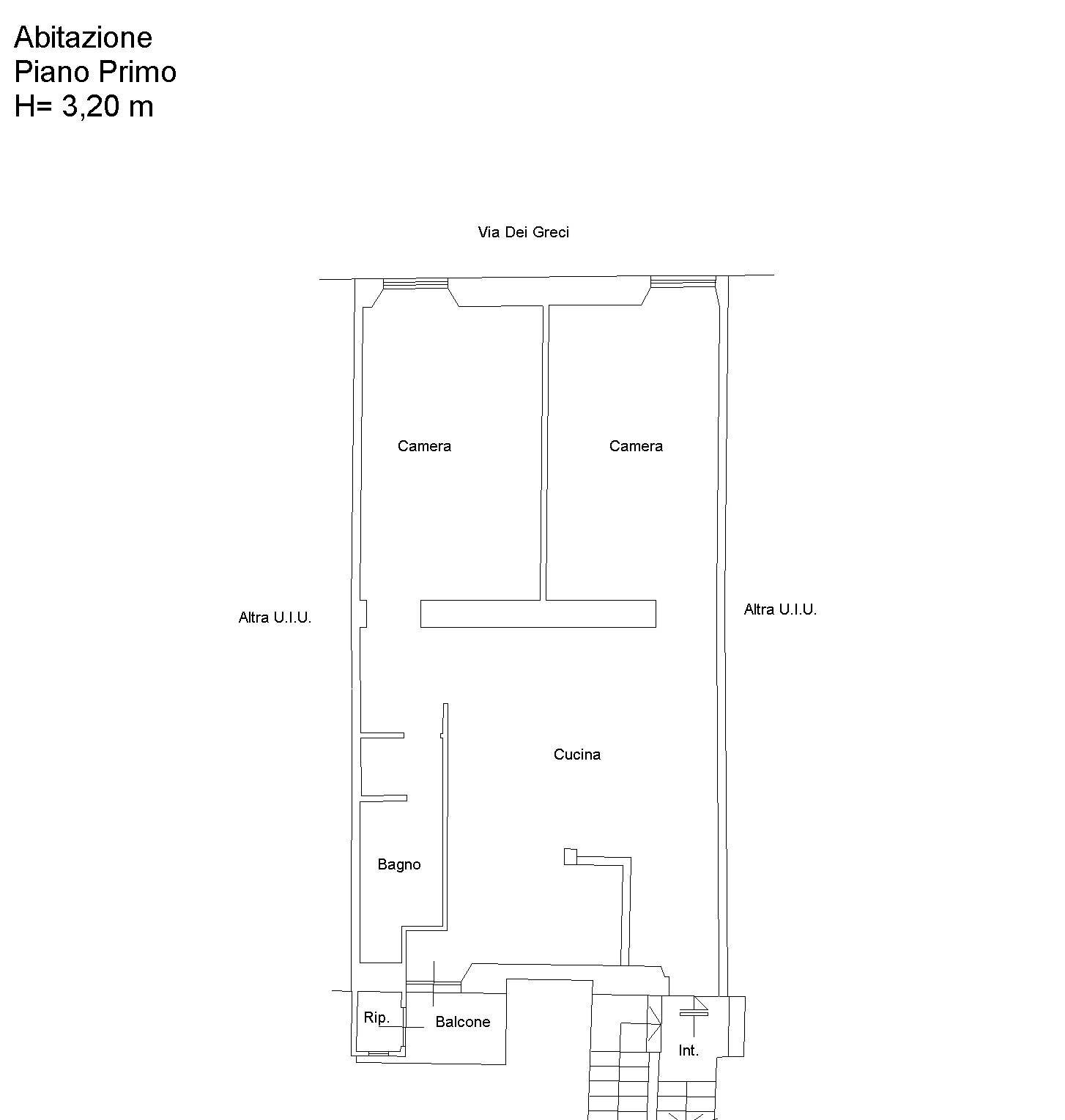 Trilocale via dei Greci, Roma (zona Centro Storico) - planimetria 1