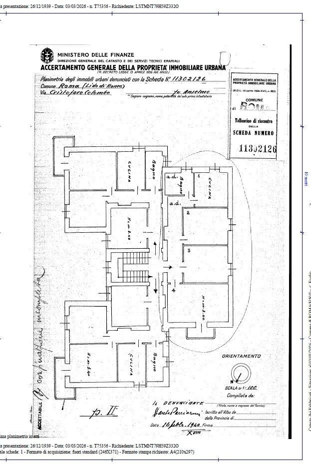 Trilocale via delle Nereidi, Roma (zona Lido di Ostia) - planimetria 1