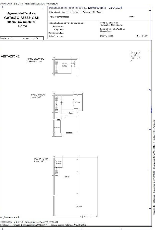 Villa via Calvignano, frazione Dragona, Roma - planimetria 1