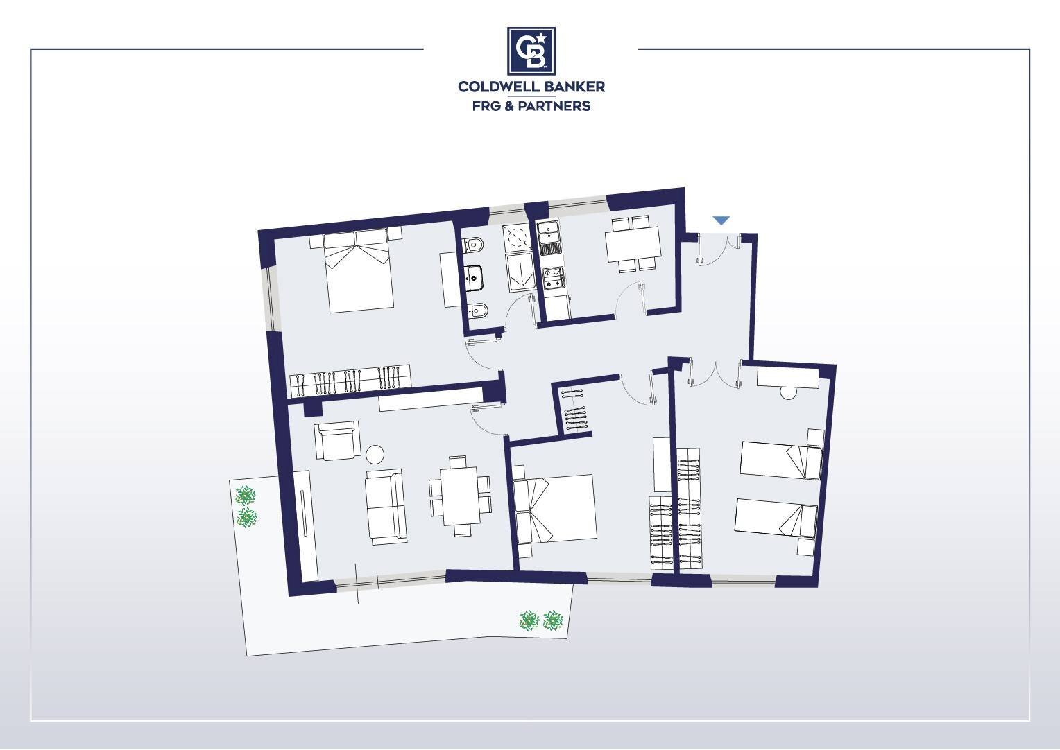 Foto 22 - Quadrilocale Via Monti Cimini, Viterbo - planimetria 1