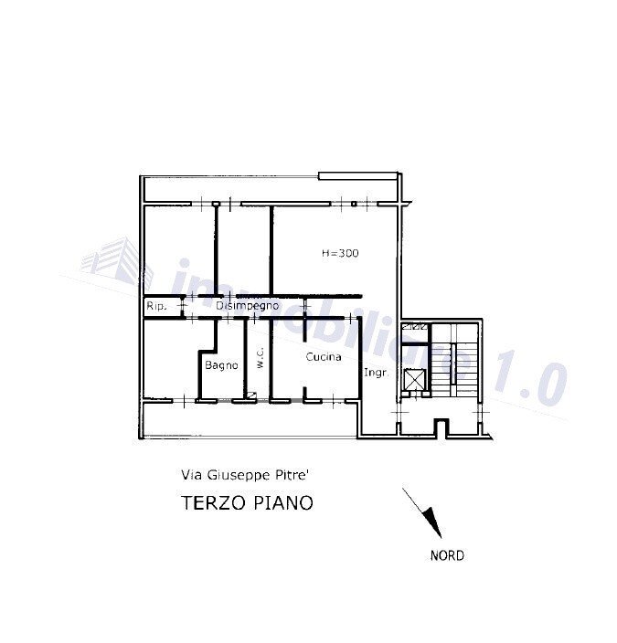 Appartamento via Giuseppe Pitrè, 6, Alcamo - planimetria 1