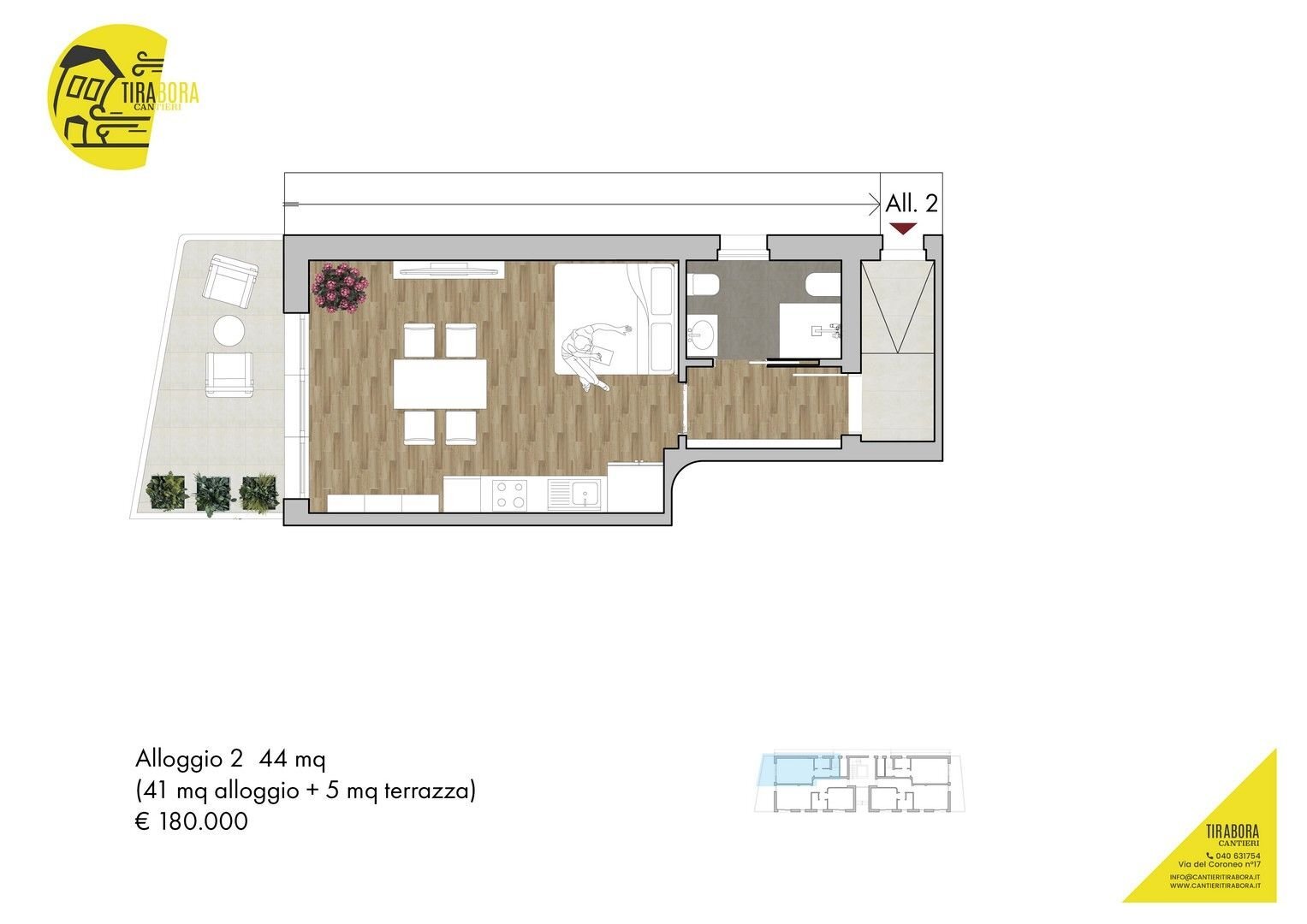 Monolocale Frazione Villaggio del Pescatore, 34, Duino-Aurisina - planimetria 1
