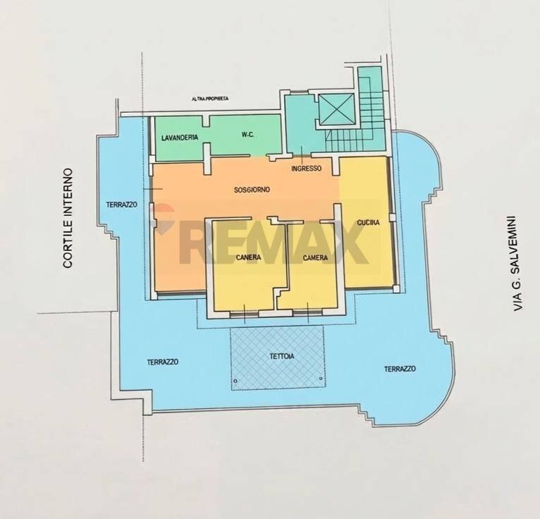 Pianta 2D - Attico VIA SALVEMINI
 
3, Trani - planimetria 1