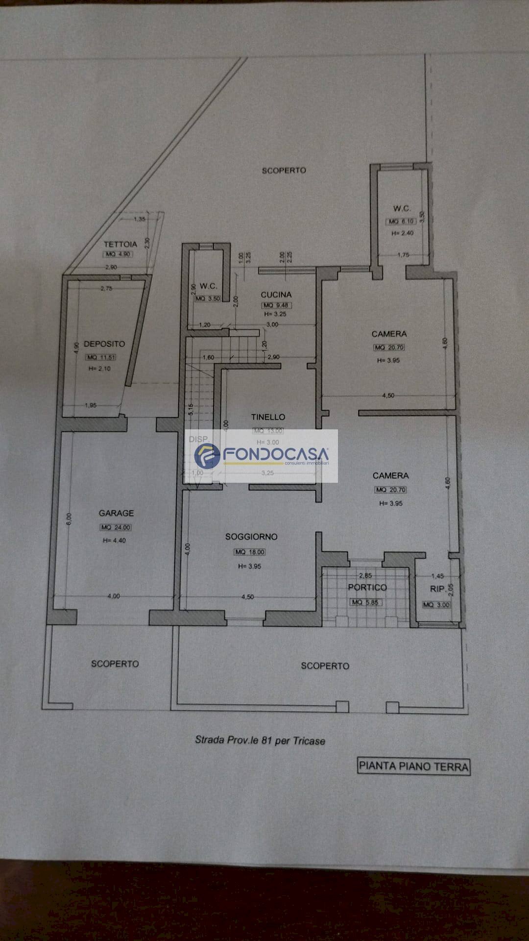 Foto 21 - Casa indipendente VIA PROVINCIALE
 
233, Andrano - planimetria 1