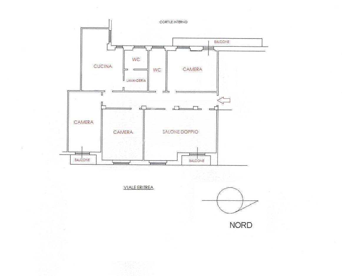 Foto 21 - Appartamento Viale Eritrea
 
91, Roma - planimetria 1