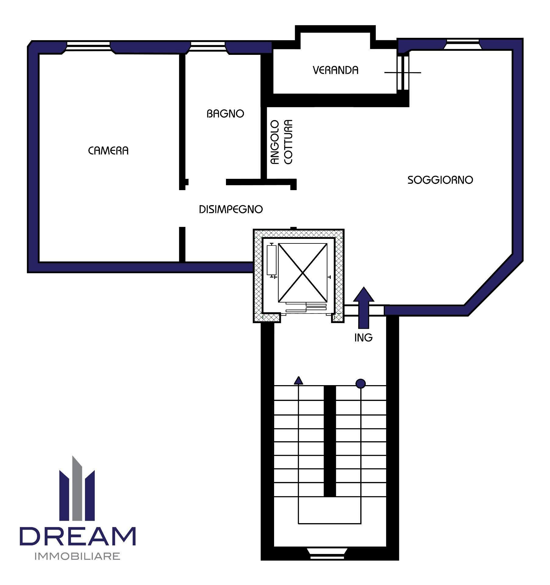 Foto 22 - Bilocale via San Benedetto, Quartu Sant'Elena - planimetria 1