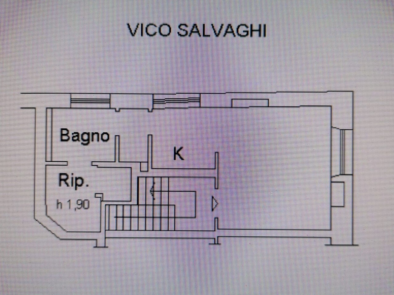 planimetria - Two-room apartment Vico Salvaghi, Genova - floor plans 1
