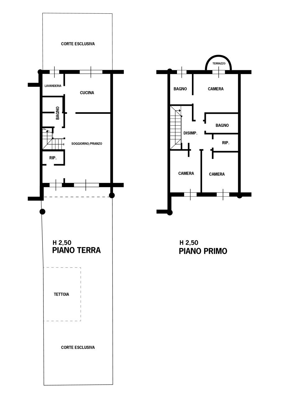 PLN - BORGO COLVERA 3 CAMERE CENTRALE.jpg - Terraced Villa Maniago - floor plans 1