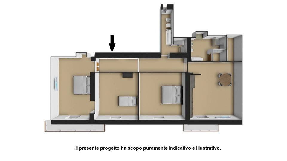 Three-room apartment Torino (neighborhood Quadrilatero Romano) - photo 1