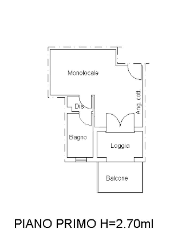 One-room apartment Via castiglione, Cervia - floor plans 1