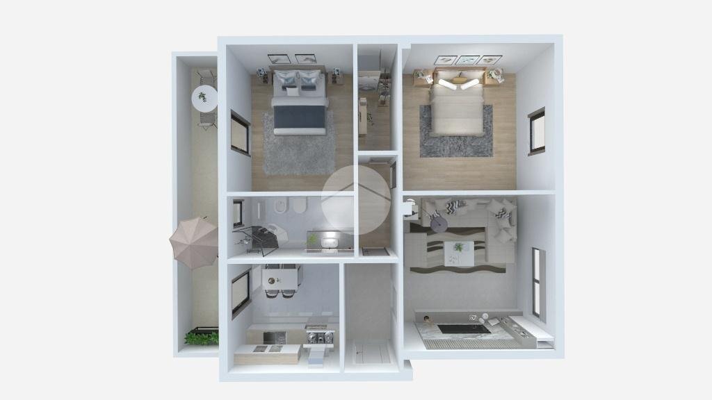 Trilocale Via Lagomaggio, Rimini - planimetria 1