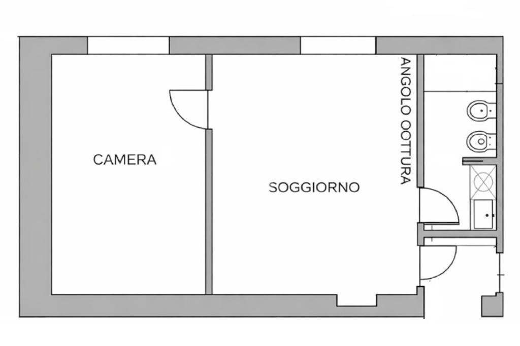 Bilocale Via Marcona, Milano - planimetria 1