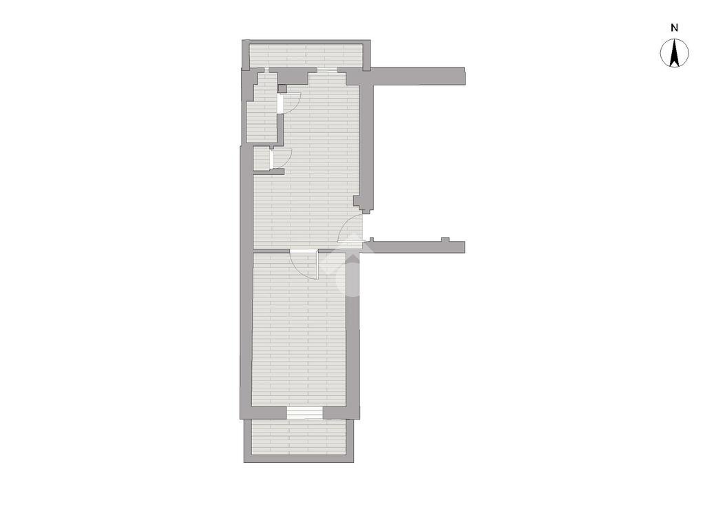 Two-room apartment Via Revello, Torino (neighborhood Cenisia) - floor plans 1