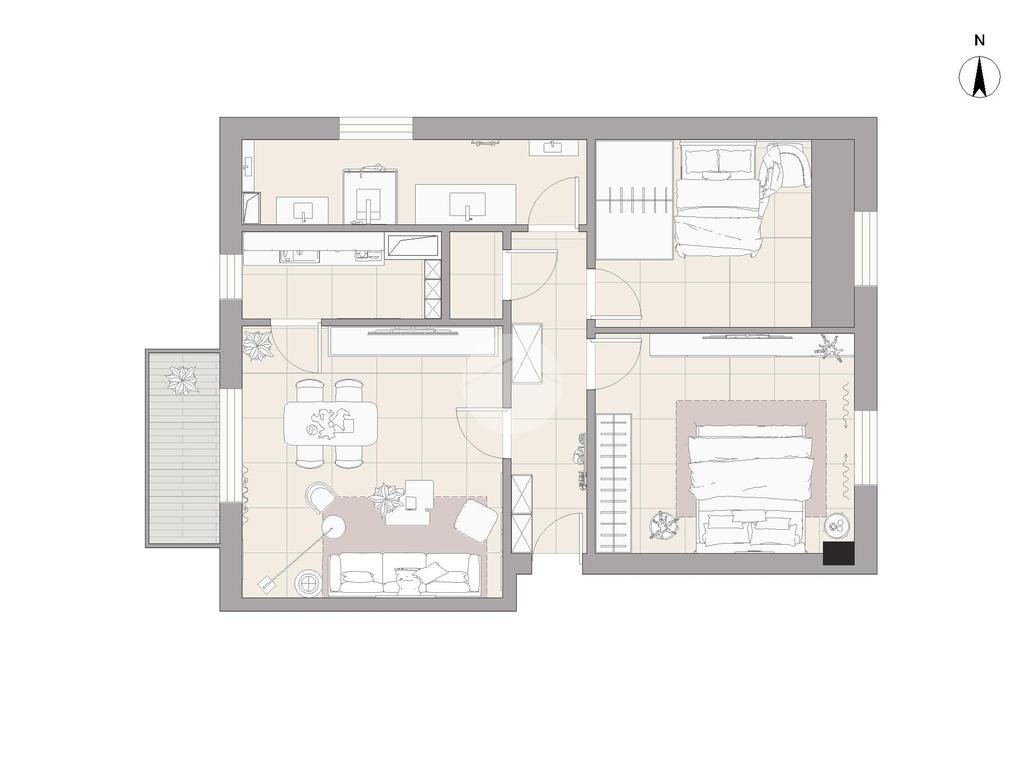 Trilocale Via Lorenteggio, Milano (zona Lorenteggio) - planimetria 1