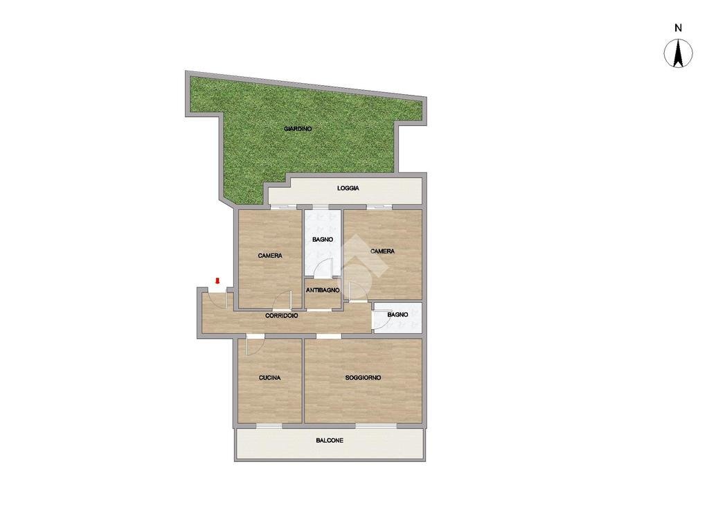 Quadrilocale Via Hector Berlioz, Genova (zona Rivarolo) - planimetria 1