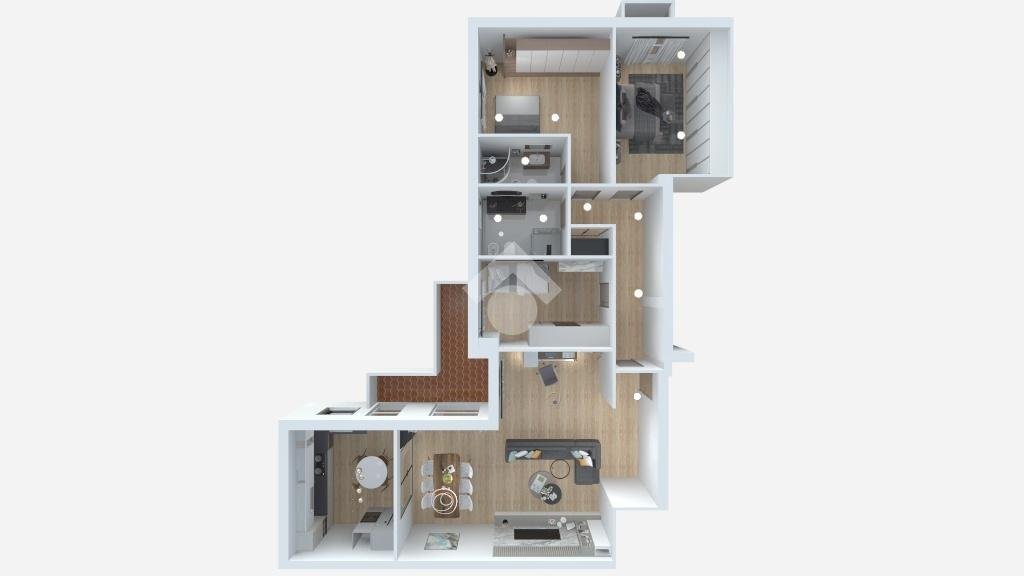 Apartment Via Castone di Rezzonico, Parma (neighborhood San Lazzaro) - floor plans 1