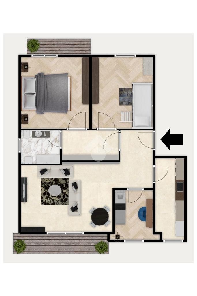 Four-room apartment Via Don Pietro Barberi, Magenta - floor plans 1