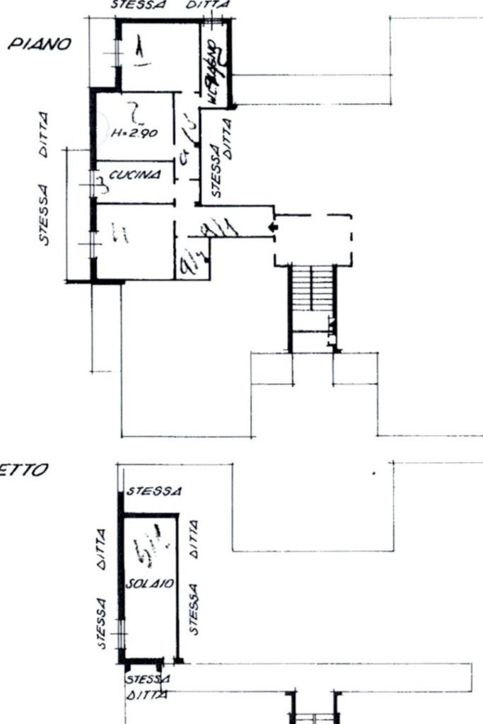 Three-room apartment Viale Unione, Cusano Milanino - floor plans 1