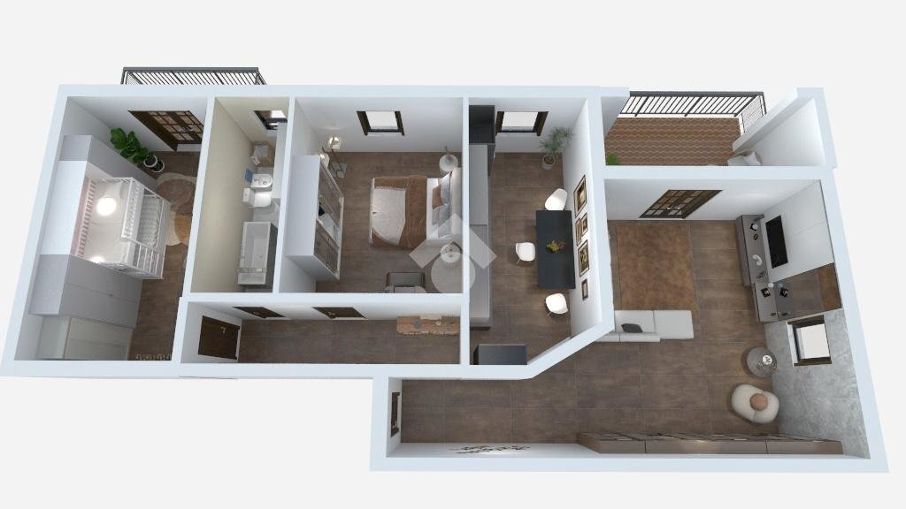 Trilocale Via Scanzi Suor Caterina, Robecco sul Naviglio - planimetria 1