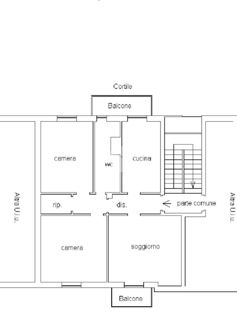 Trilocale via Matteotti, Settimo Milanese - planimetria 1