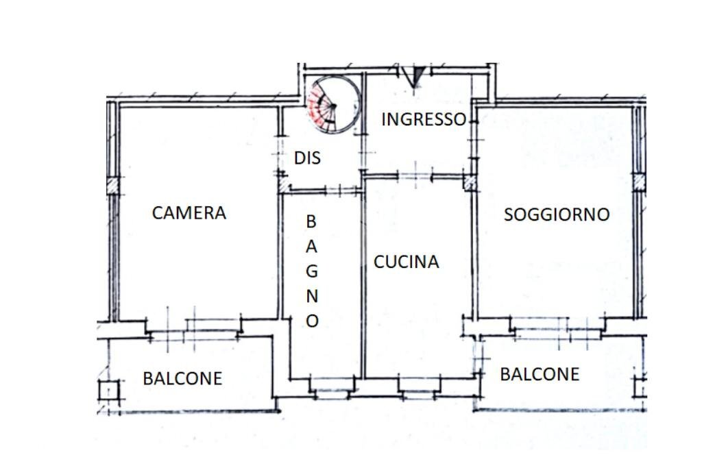 Apartment Via Edmondo de Amicis, hamlet Chiavazza, Biella - floor plans 1