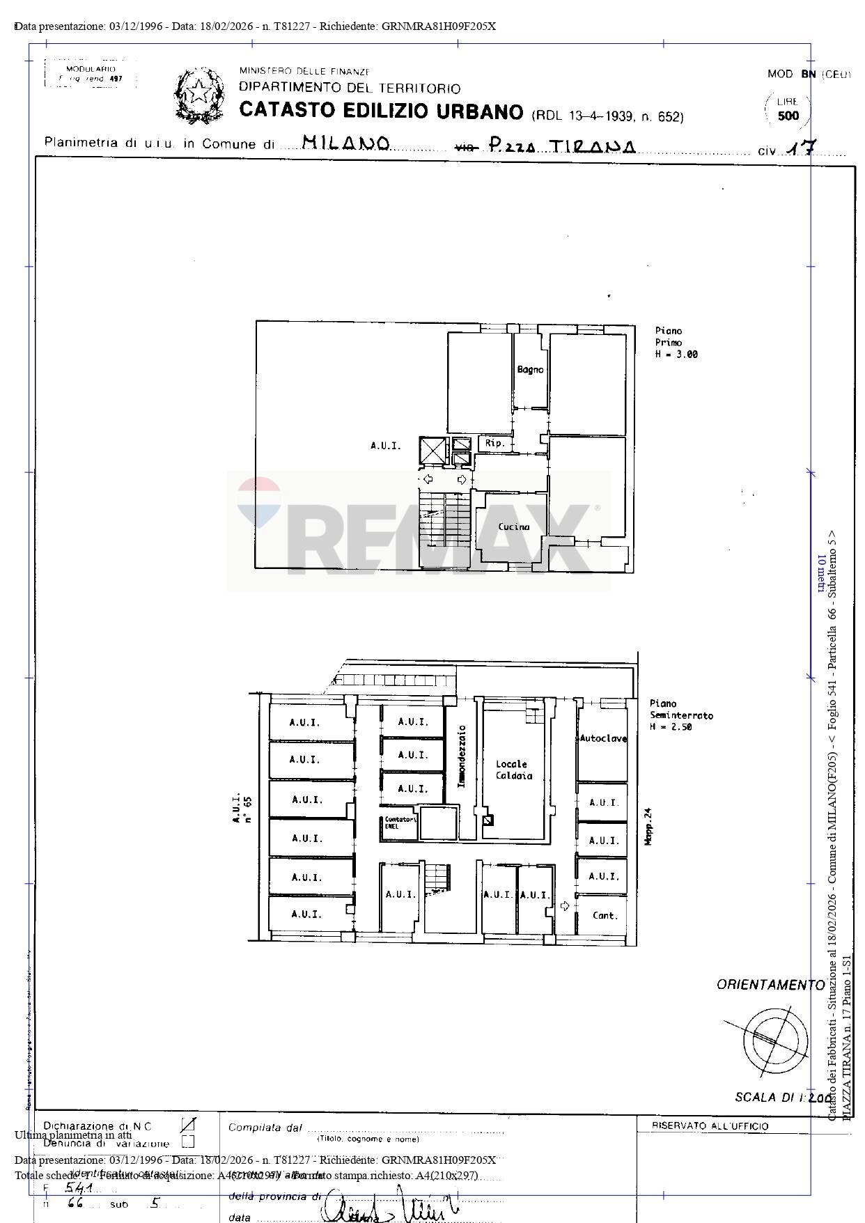 Pianta 2D - Trilocale P.zza Tirana
 
17, Milano - planimetria 1