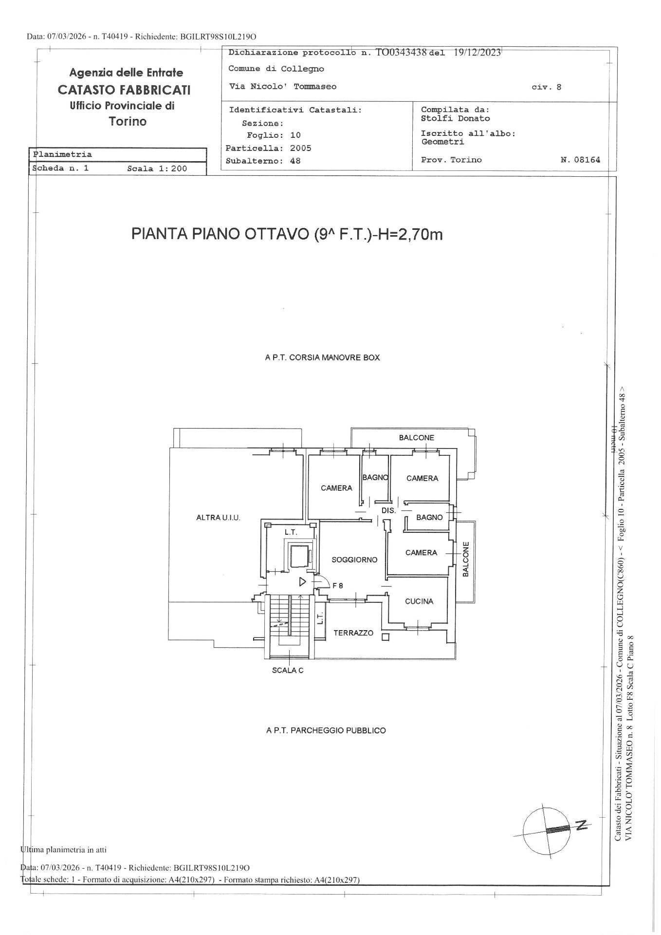 Foto 58 - Appartamento Via Tommaseo
 
8, Collegno - planimetria 1