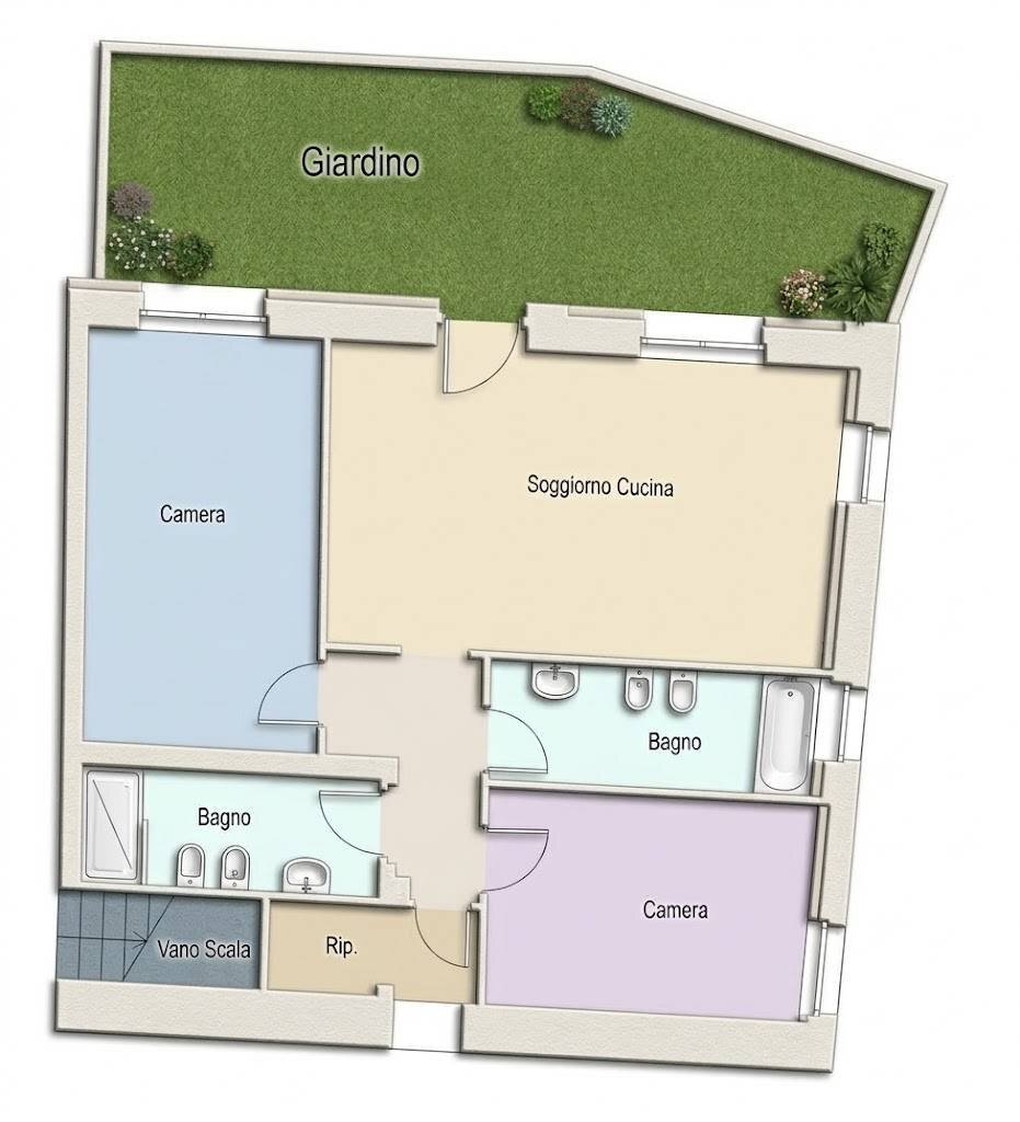 Foto 9 - Trilocale VIA MONTELLO
 
10/12, Melzo - planimetria 1