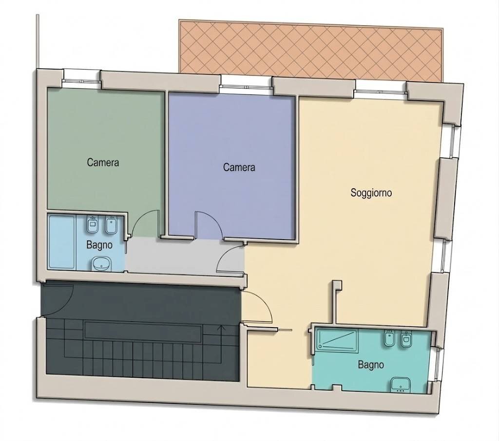 Foto 9 - Three-room apartment VIA MONTELLO
 
10/12, Melzo - floor plans 1
