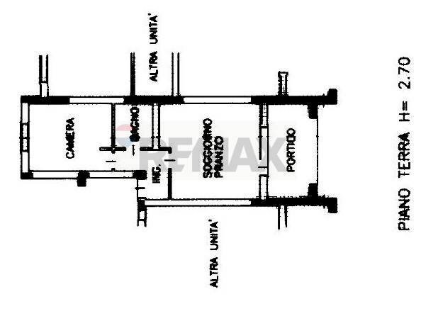 Pianta 2D - Two-room apartment Pederobba - floor plans 1