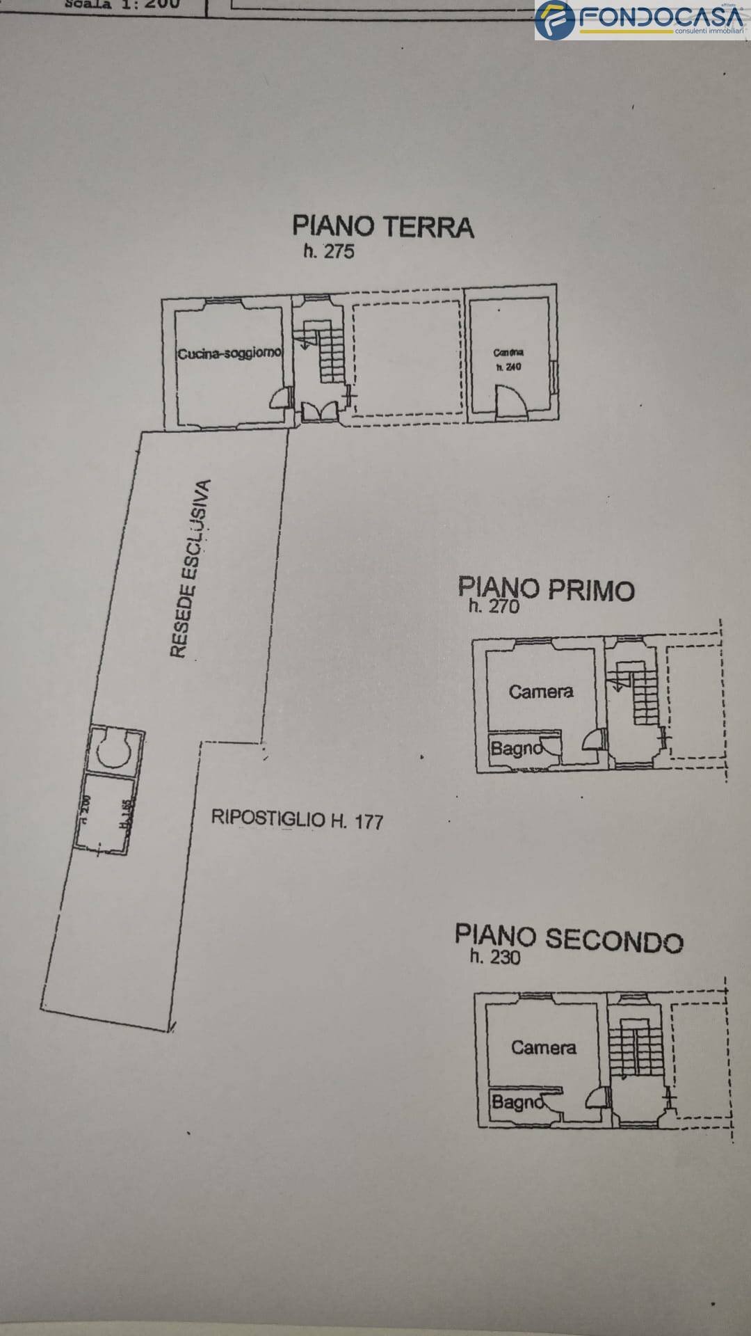 Planimetria - Semi-detached house Via Frasso, Seravezza - floor plans 1