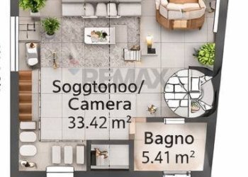 Pianta 3D - Rustico Piazza Italia
 
61, Parma - foto 15