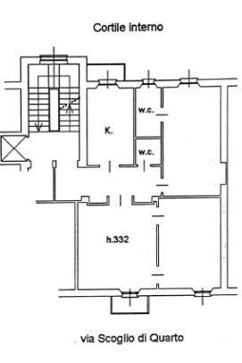 Trilocale via Scoglio di Quarto, Milano - planimetria 1
