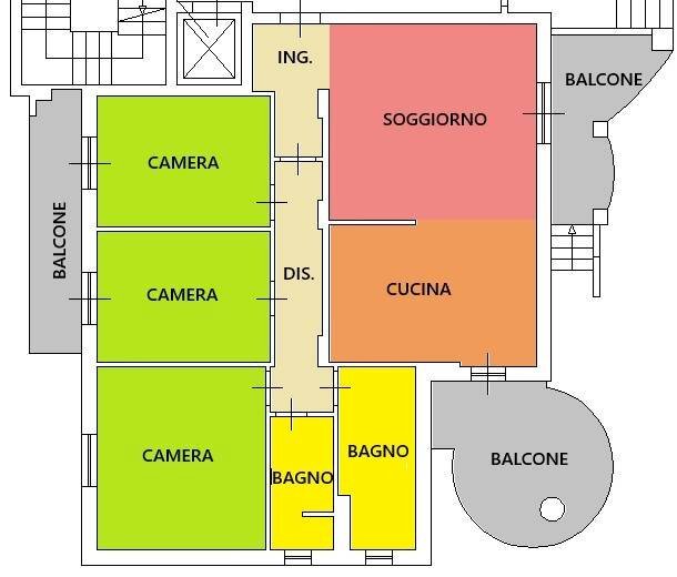 Foto 28 - Quadrilocale Via Tobagi, Rottofreno - planimetria 1