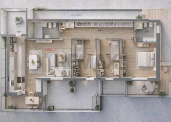 Pianta 3D - Quadrilocale Pesaro - foto 1