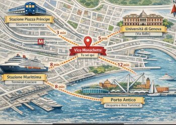 Mappa - Bilocale vico delle Monachette, Genova - foto 9