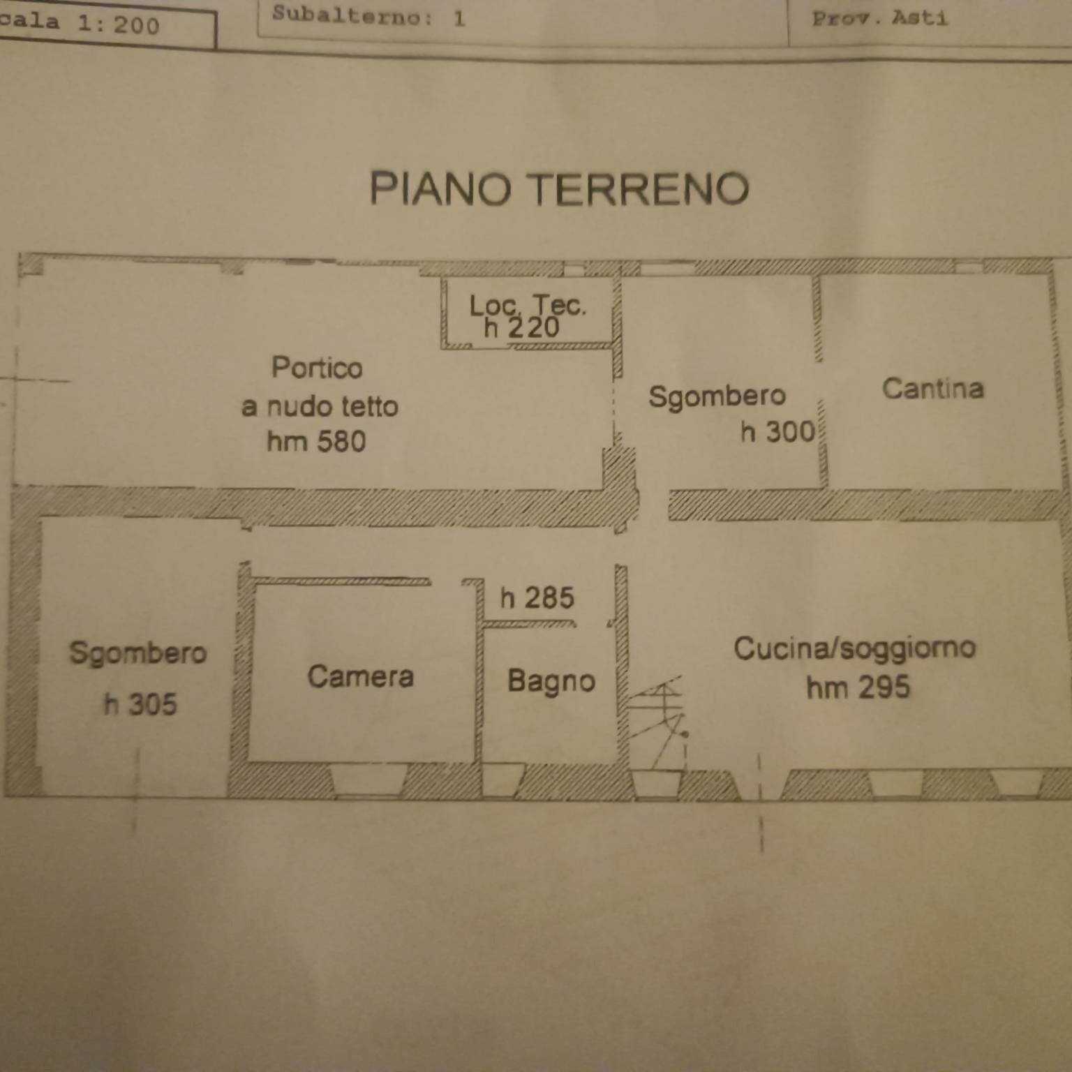 Rustico via della Repubblica, Montiglio Monferrato - planimetria 1