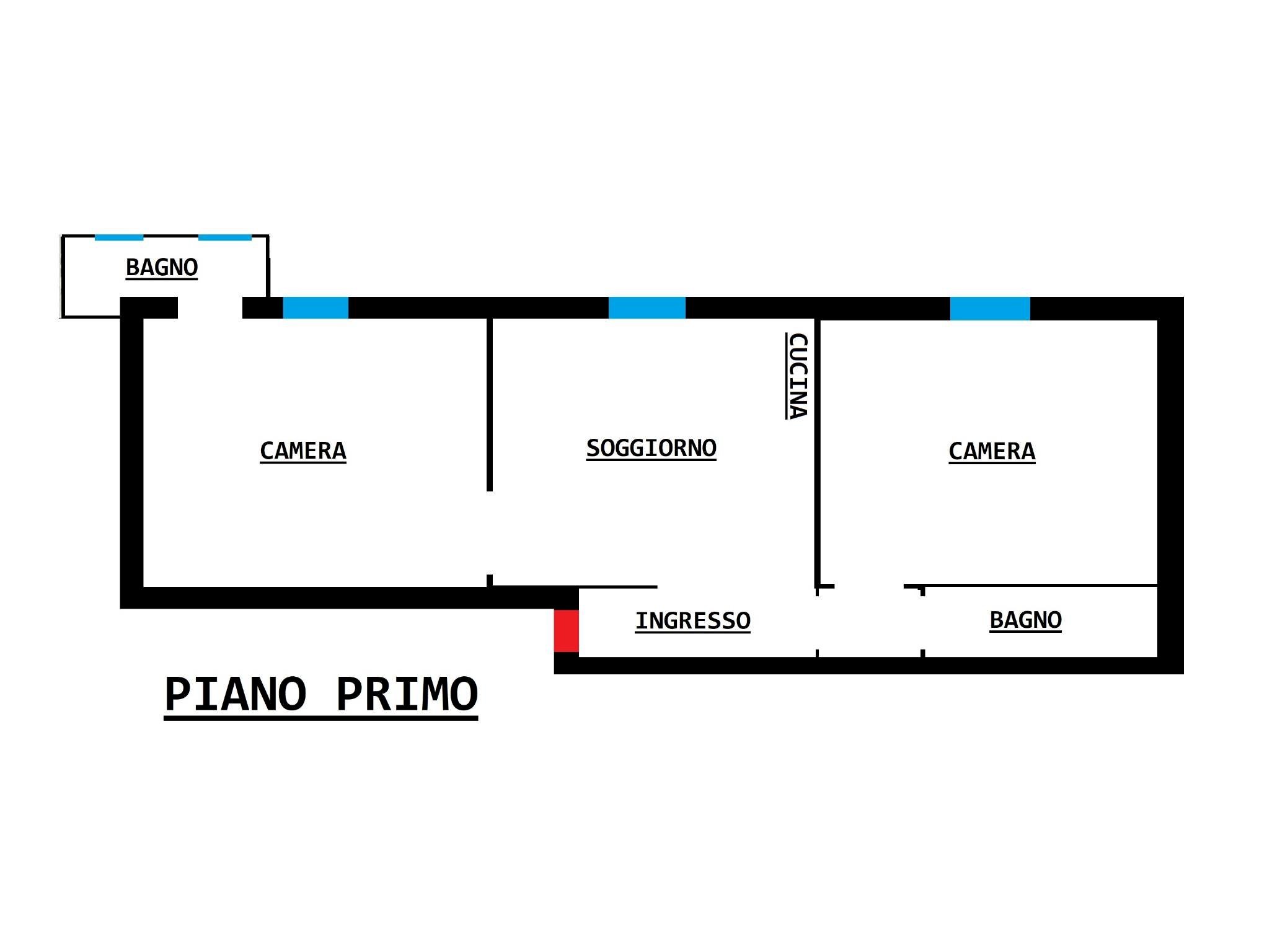 Trilocale via del Greto, 1, Bologna (zona Borgo Panigale) - planimetria 1