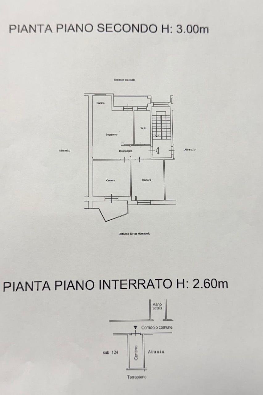 Trilocale via Montebello, 47, Pinerolo - planimetria 1