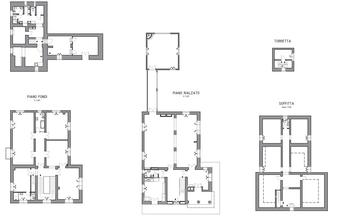 Stable - Palace at auction via Ponte, 1, Serra Riccò - floor plans 1
