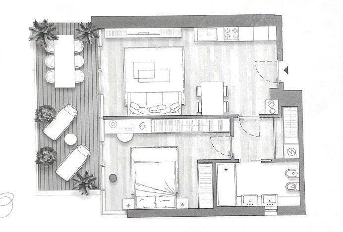 Appartamento piazzale John Fitzgerald Kennedy, Genova - planimetria 1